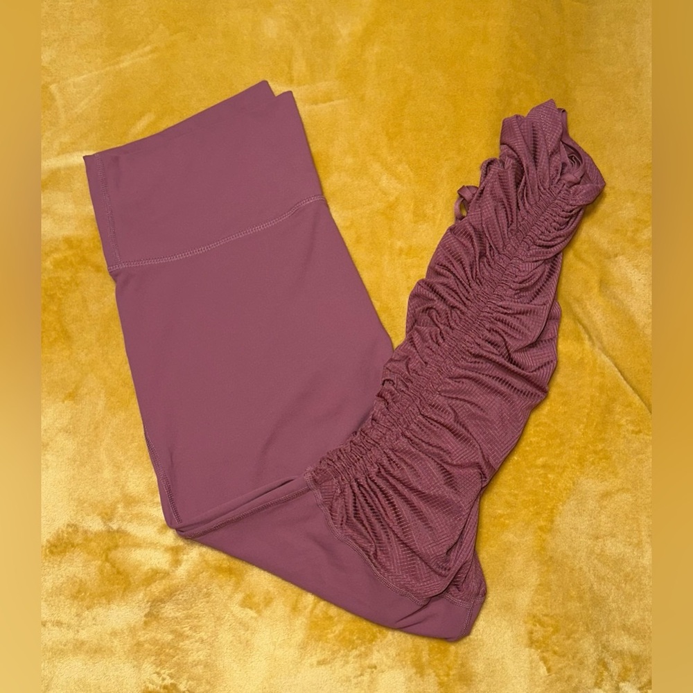 Fabletics Pink Ruched Leggings *Slightly Worn*